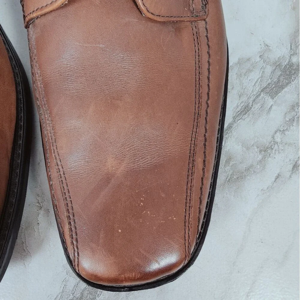 Dockers Men's Brown Leather Bicycle Toe Lace Up Oxford Dress Shoes, Sz 12